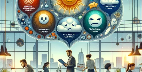 Artwork met werkende mensen en emoties
