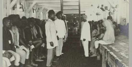 Hindostaanse contractarbeiders in het immigrantendepot, Hendrik Doijer, 1903 - 1910