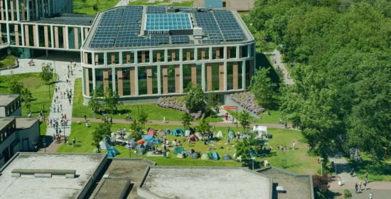 Tentenkamp demonstratie Radboud Universiteit