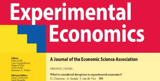 Experimental Economics journal 