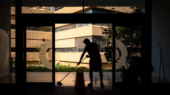 Migrant working in a crucial sector