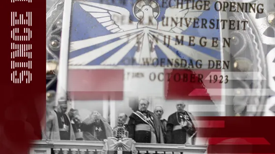Overlay van foto's uit 100 jaar Radboudgeschiedenis