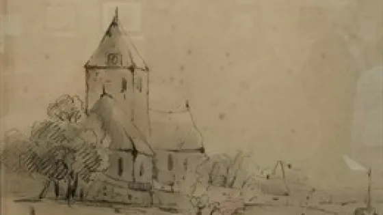 Jacob Jan Cremer, “Kerk bij een Rivier” (1844)