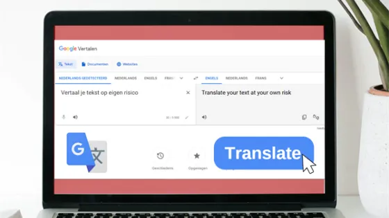 Google translate interface