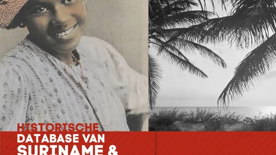 Logo en familiefoto, Historische Database Suriname & de Cariben