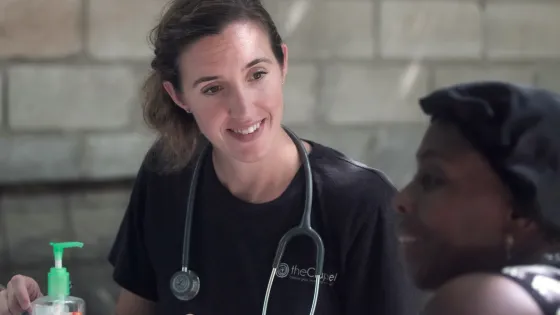 Doctor talking to patient
