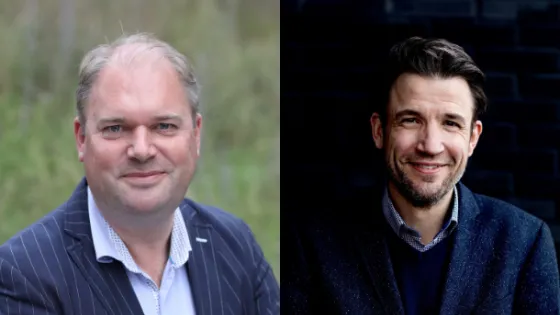 Portretfoto Hans van Kranenburg en Sjors Witjes 