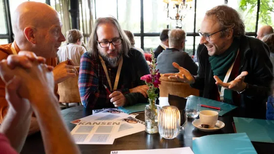 Johan Jeuring en Serge Thill in gesprek over de technologie van AI in onderwijs op het NOLAI Event