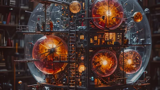 Artist impression of a synthetic cell