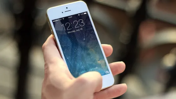 Stockfoto van een mobiele telefoon
