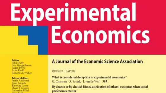 Experimental Economics journal 
