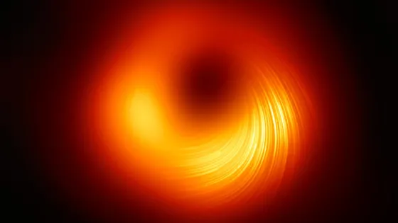 Astronomen brengen magnetische velden zwart gat M87* in beeld